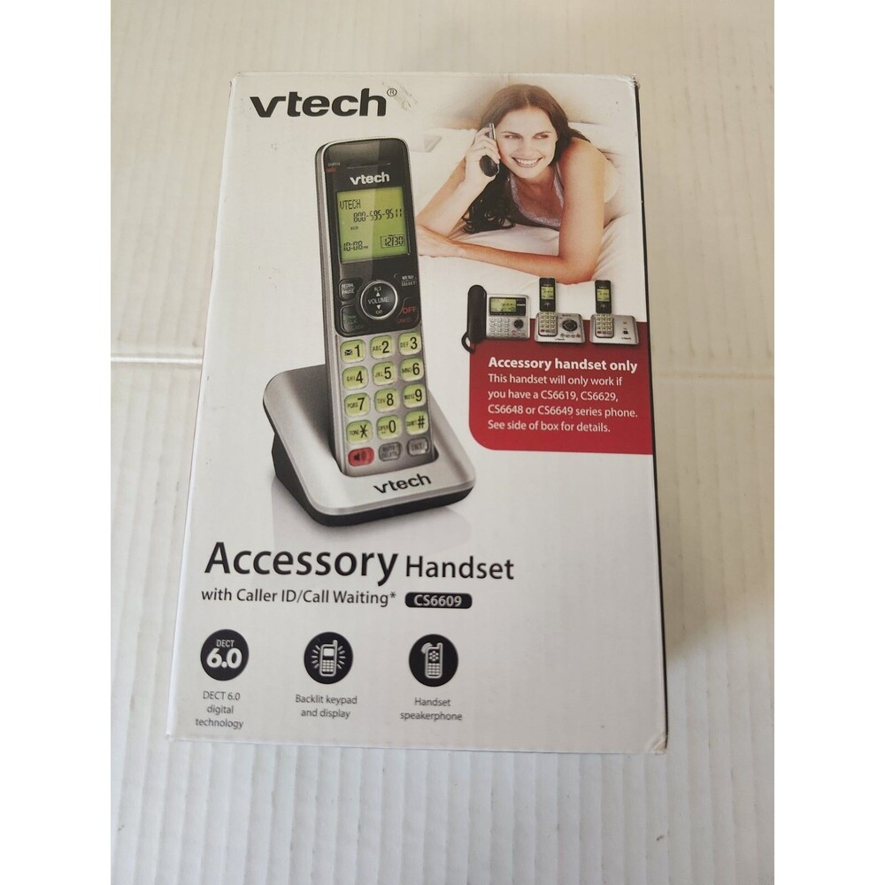 VTech CS6609 Single Line Phone for CS6619 CS6629 CS6648 CS6649 Black Silver NEW